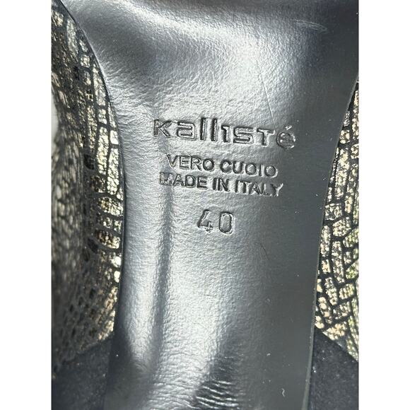 Kalliste New Suede Ankle Boots Silver Embellished Kitten Heel Pointed Toe 40/9.5 - Picture 5 of 8